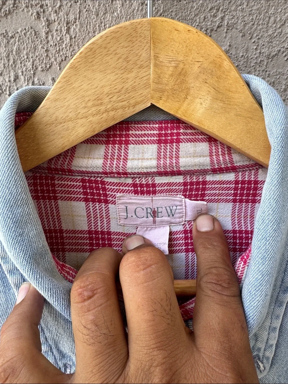 J.Crew Men's Light Blue Denim Button-Up Chaket